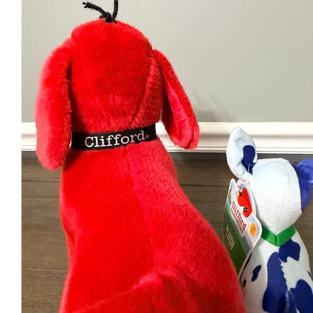 Clifford the Big Red Dog & Tucker Franklin Dalmatian Plush Stuffed Animal Set